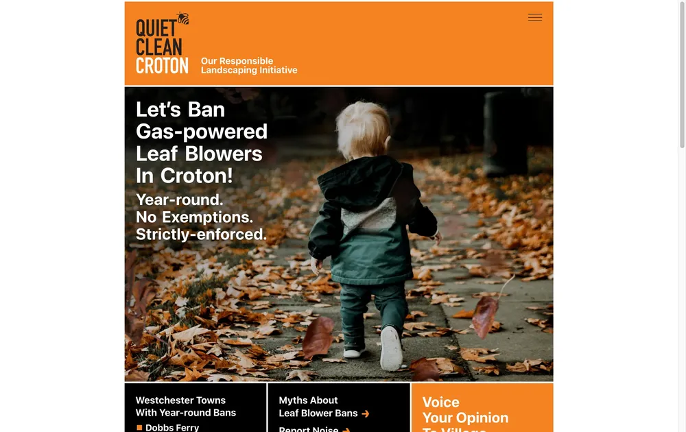 Home page of Quiet Clean Croton
