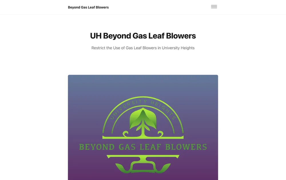 Home page of Beyond Gas Leaf Blowers